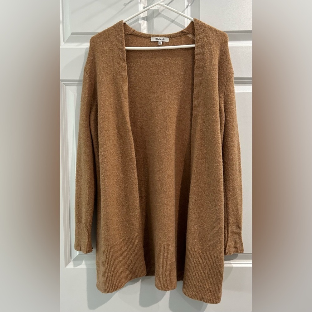 Madewell Wool Alpaca Blend Oversized Cardigan Sz XXS Camel Grandma Boho Casual